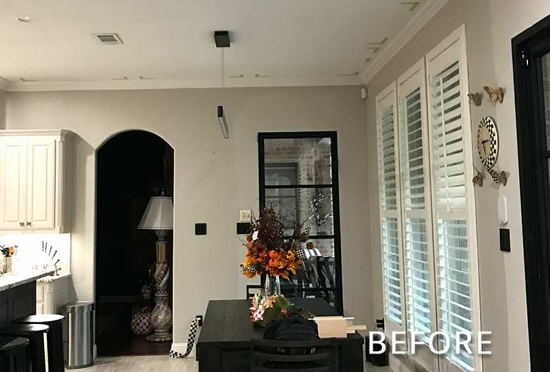 Custom Ceiling Before Renovation Weatherford TX Peter Attila Design