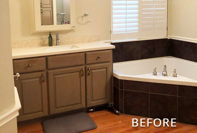 Master Bathroom Before Renovation Weatherford TX Peter Attila Design 2