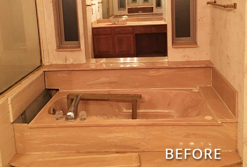 Master Bathroom Before Renovation Weatherford TX Peter Attila Design 3