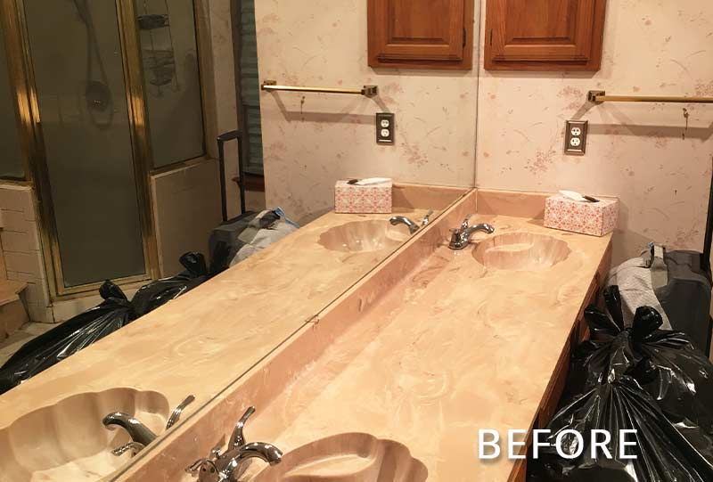 Master Bathroom Before Renovation Weatherford TX Peter Attila Design