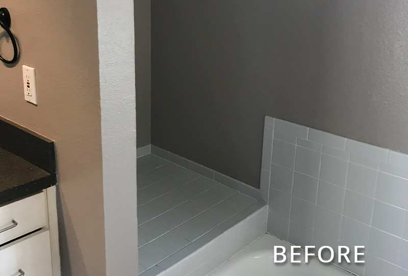 Townhouse Master Bathroom Before Renovation In Weatherford TX